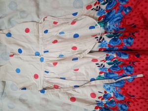 Off-white Girls Gown For 7-8 Yr Old