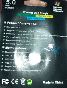 Bluetooth Adaptor (Donegal) Plug And Play , Windows And MAC