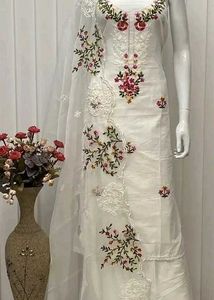 Elegant White Embroidered Kurta Set