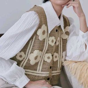 Crochet Floral Vest