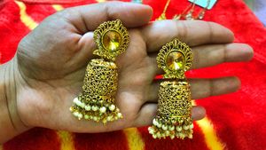 Golden Ear Ring(2pcs),Bracelet,Mangtika,Hair Crown