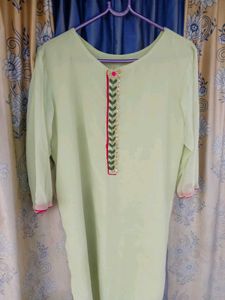 New Elegant Green Kurta Set