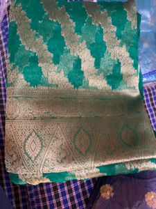 Green Banarasi saree for women