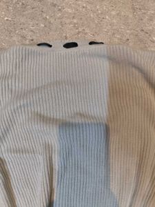 Ribbed Knit Ribbon Detail Top