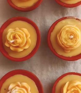 Flower Diya Candle - Set Of 4