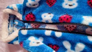 Bunny &amp; Heart Blue Fleece Pajamas