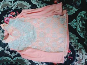Peach Lace Top