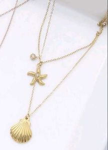Gold Layered Tarnish Beach Necklace