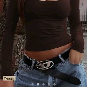 Brown Long Sleeve Top