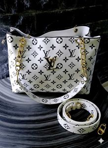 Louis Vuitton White Monogram Empreinte Tote Bag
