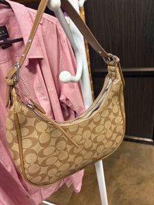 Coach Logo Leather Hobo Bag Master Copy