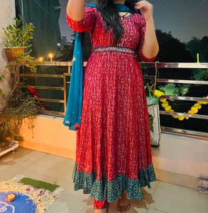 PINK ANARKALI SUIT