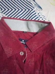Maroon Patterned Shirt