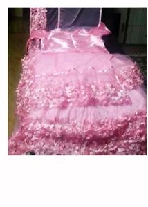 baby Pink Floral Net butter fly fabric lahanga sui