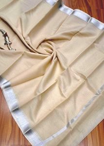 Elegant Saree with Silver Border