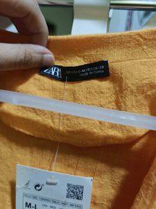 Zara Orange Tie-Front Cover-Up