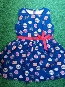 Cute Girls' Printed Dress