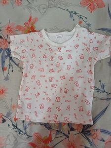 Red Half Jumpsuit For Baby Under Age Of 6months