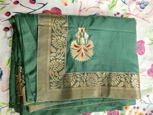 Art Silk Green Saree