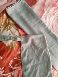 Grey hijab and half niqab