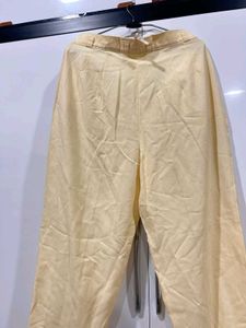 Vintage Yellow Linen Trousers
