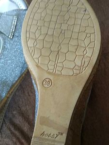 Silver Sparkle Open Toe Wedges