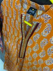 straight printed kurta