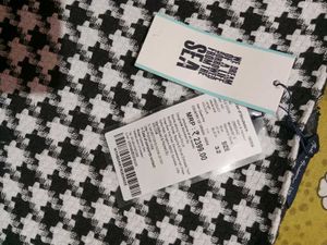 Brand New Black and White Checked Mini Skirt