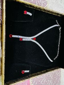 AD Red Stone Jewellery Set❤️