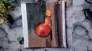 Aclyric Still Life Painting With Cans Sheet