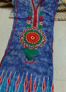 Blue Embroidered Kurti