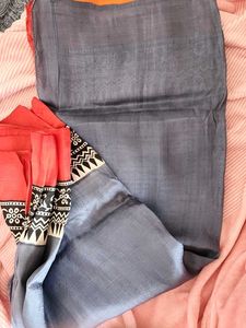 Handloom Saree - Tussar silk cotton