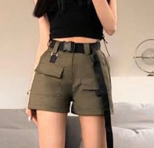 Olive Green Cargo Shorts