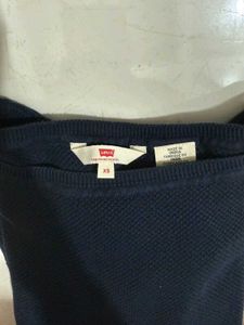 Navy Textured Knit Sweater