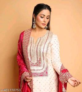 Maroon Embroidered Indian Suit