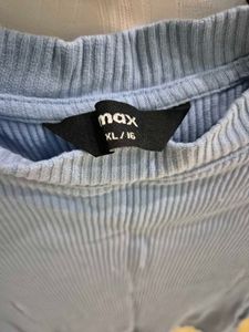 Cute Blue Ribbed Tee