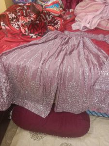 Elegant Lavender Pakistani Suit