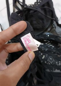 Black Lace Lingerie Bodysuit..size S