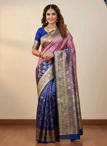 Luxurious Teal Blue Saree