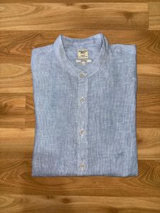 Polham Blue Premium Linen Shirt