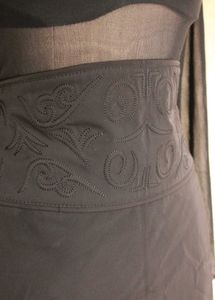 Black Embroidered Skirt
