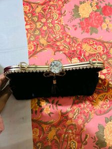 Black Party Handbag Without Belt