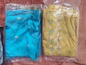 Teal Embroidered Kurta Set
