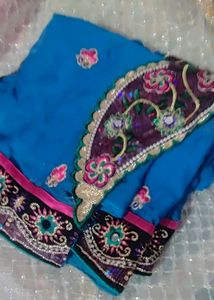 Blue Colour Saree