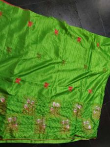 Green Embroidered Saree