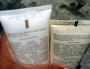 Hand Cream And Face Wash Combo