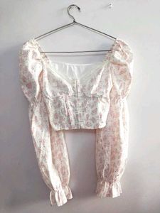 Pink Flower Corset Top