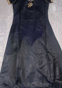 Elegant Black-Blue Embroidered Salwar Suit