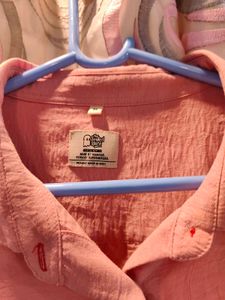 Pink Button-Down Top