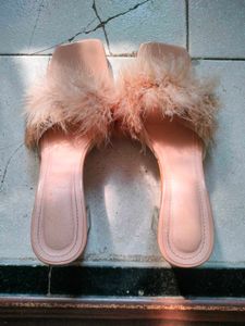 Nude Transparent Block Heel For Women
